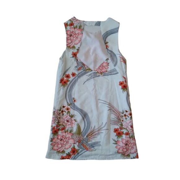 Forever 21 Light Blue Floral Pattern Sleeveless Mini Shift Dress Women's Small - Picture 2 of 12